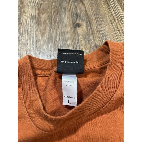 HARLEY DAVIDSON ROSSITERS SARASOTA FLORIDA ORANGE T SHIRT L MADE IN USA - Picture 6 of 9